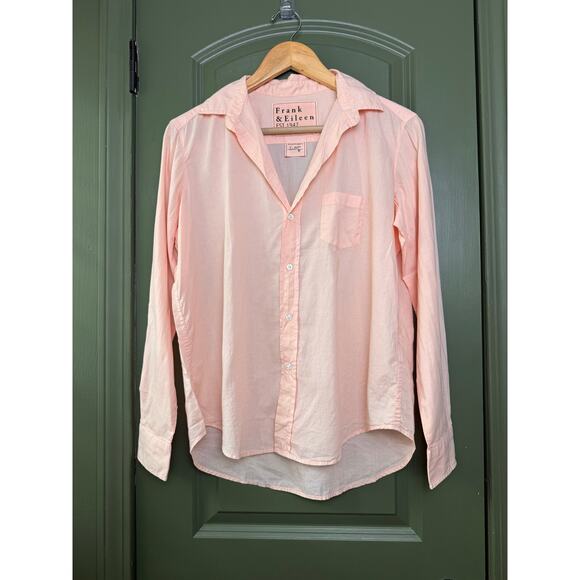 Frank & Eileen Tops - NEW Frank & Eileen EILEEN Cotton Relaxed Button Up Shirt Cantaloupe Orange XXS
